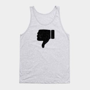 Thumbs Down Thumb Boo - Distressed - Black Tank Top